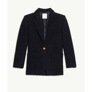 Sandro Severine Navy Tweed Jacket 2 M 38